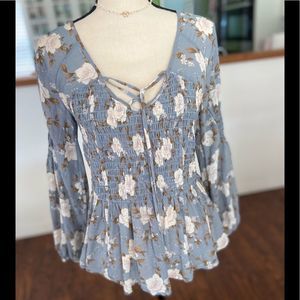 American Eagle Boho Sheer Top